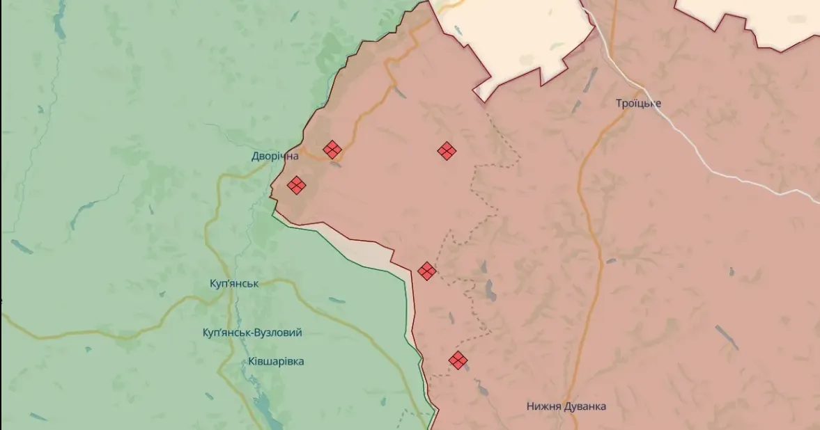 Скриншот з онлайн-карти https://deepstatemap.live Ймовірні плани ворога на Куп'янському напрямку проаналізував військовий експерт, координатор групи "Інформаційний спротив", полковник ЗСУ Костянтин Машовець.