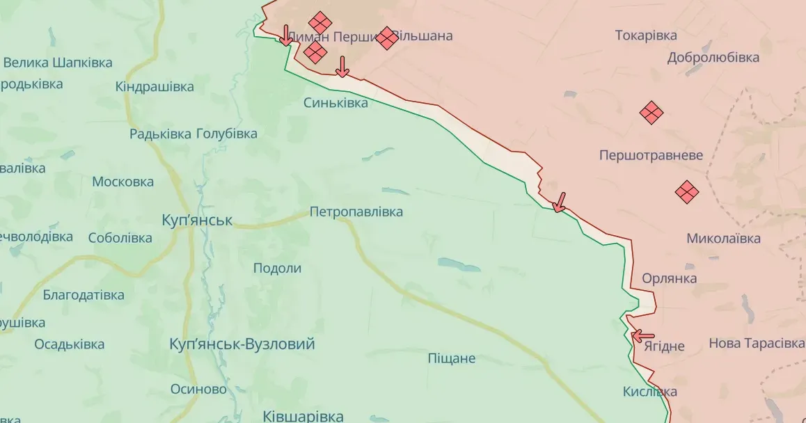 Скриншот з онлайн-карти https://deepstatemap.live/#11/49.7180/37.7099 Окупанти готуються до нового наступу на Куп'янськ – Костянтин Машовець на порталі Gromada Group
