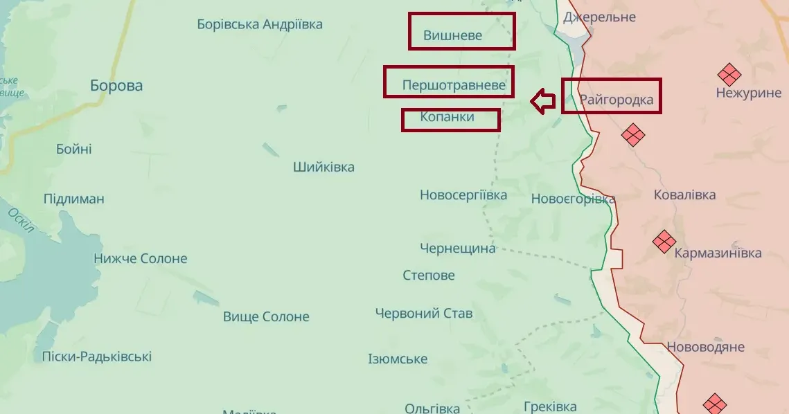 Карта DeepState станом на 23.06.2024 Резервів для наступу на Борову окупанти не мають — військовий експерт на порталі Gromada Group