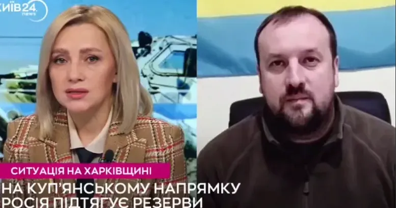 Фото: скриншот з відео Київ 24 Загрози захоплення ворогом Куп'янська немає — Андрій Беседін на порталі Gromada Group