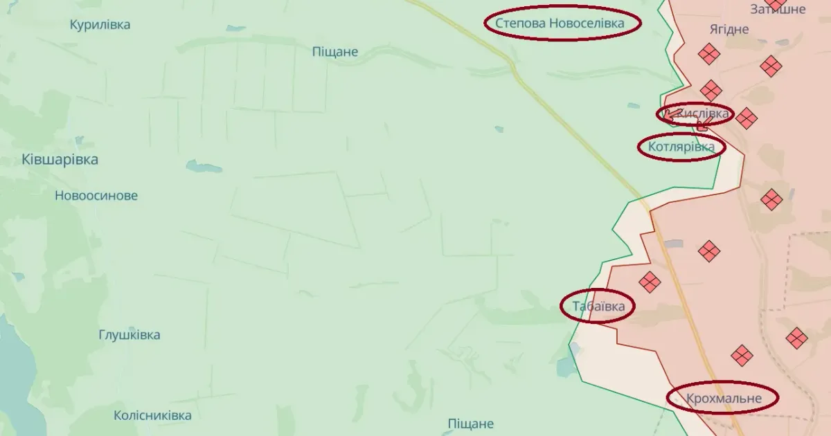 Скриншот карти https://deepstatemap.live В районі Котлярівки ситуація складна — військовий експерт на порталі Gromada Group